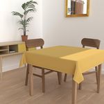 SOLEIL D'OCRE Nappe anti-tâches carrée ALIX jaune, par Soleil d'Ocre. Coloris disponibles : Jaune