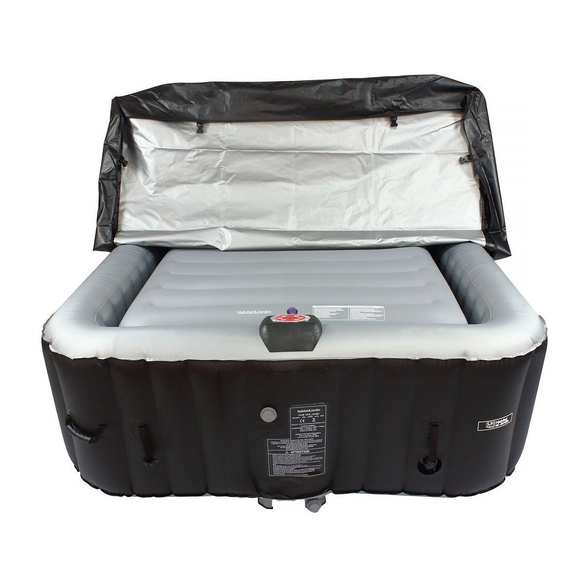 Habitat et Jardin Couverture gonflable pour - 134 x 134 cm - Grise