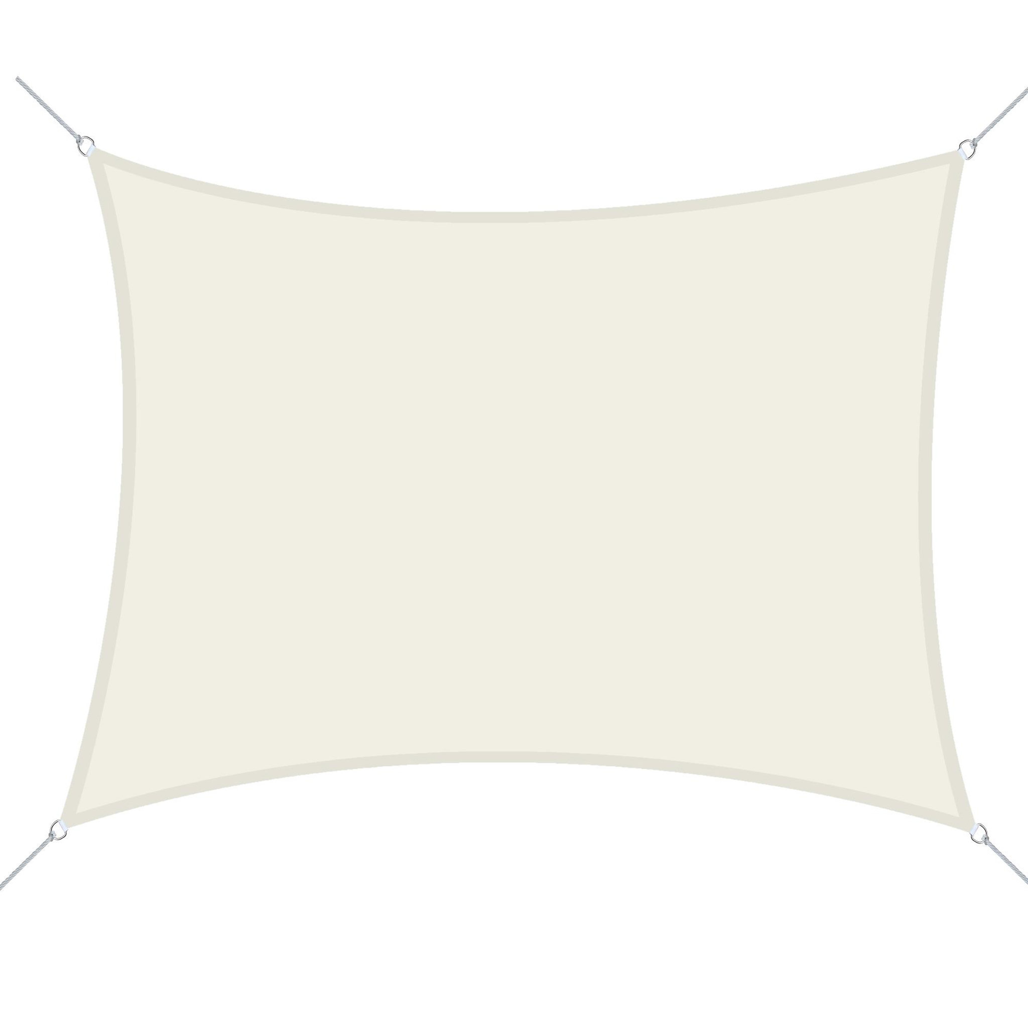 Voir la diapositive 1 : OUTSUNNY Voile d'ombrage carré 3 x 3 m polyester imperméabilisé haute densité 160 g/m² crème