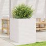 Voir la diapositive 3 : VIDAXL Jardiniere blanc 60x60x68,5 cm bois de pin massif