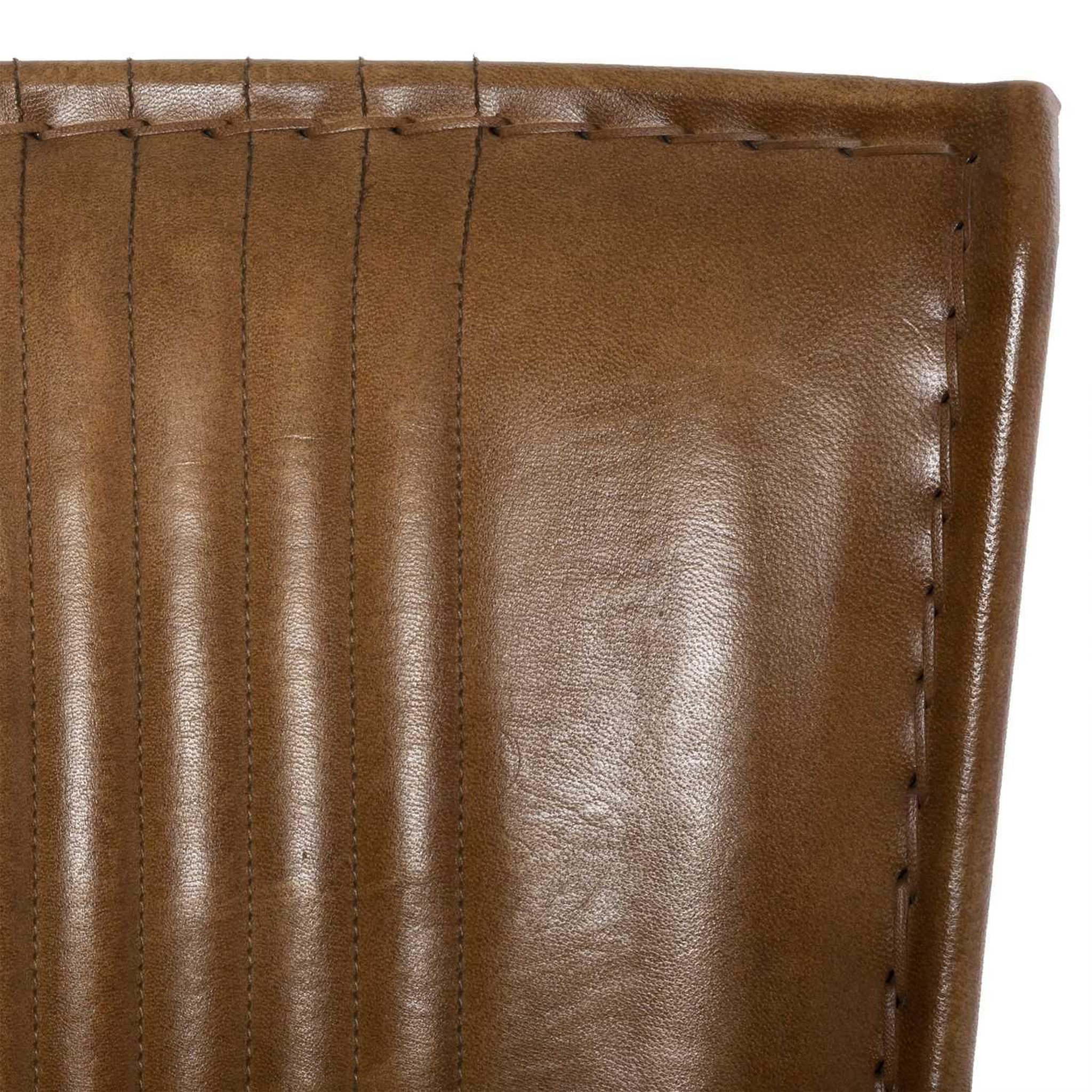 Voir la diapositive 5 : ATMOSPHERA Fauteuil vintage en cuir - marron