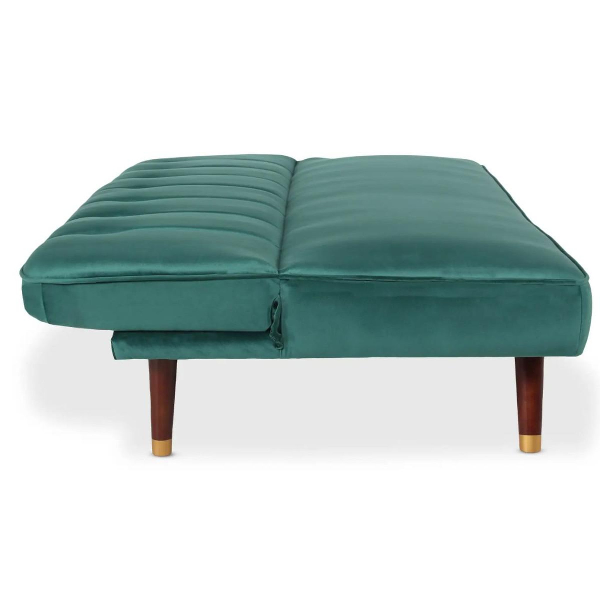 Voir la diapositive 4 : Paris Prix Canapé Convertible en Velours  Seattle  180cm Vert