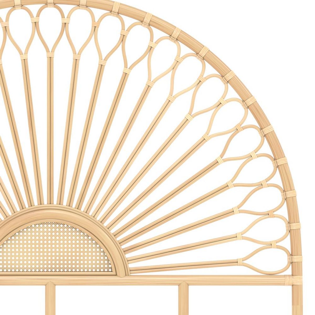 Rendez vous déco Tête de lit en rotin naturel 140 cm - Alan