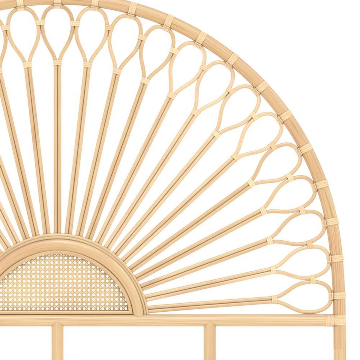 Rendez vous déco Tête de lit en rotin naturel 140 cm - Alan