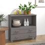Voir la diapositive 1 : VIDAXL Buffet HAMAR Gris clair 85x35x80 cm Bois massif de pin