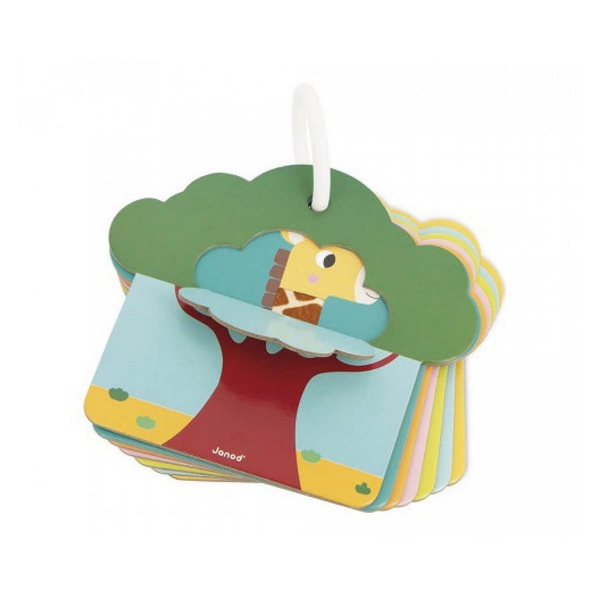 Juratoys-Janod cartes tactiles savane livre eveil