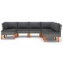 Voir la diapositive 3 : VIDAXL Salon de jardin 7 pcs avec coussins Resine tressee Gris