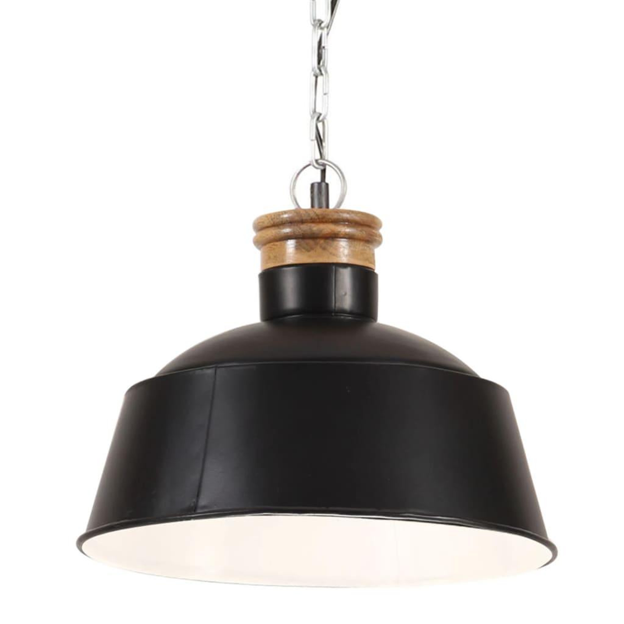 Voir la diapositive 1 : VIDAXL Lampe suspendue industrielle 32 cm Noir E27
