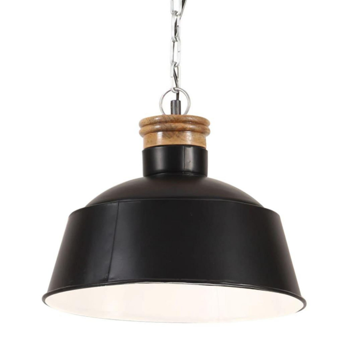 VIDAXL Lampe suspendue industrielle 32 cm Noir E27