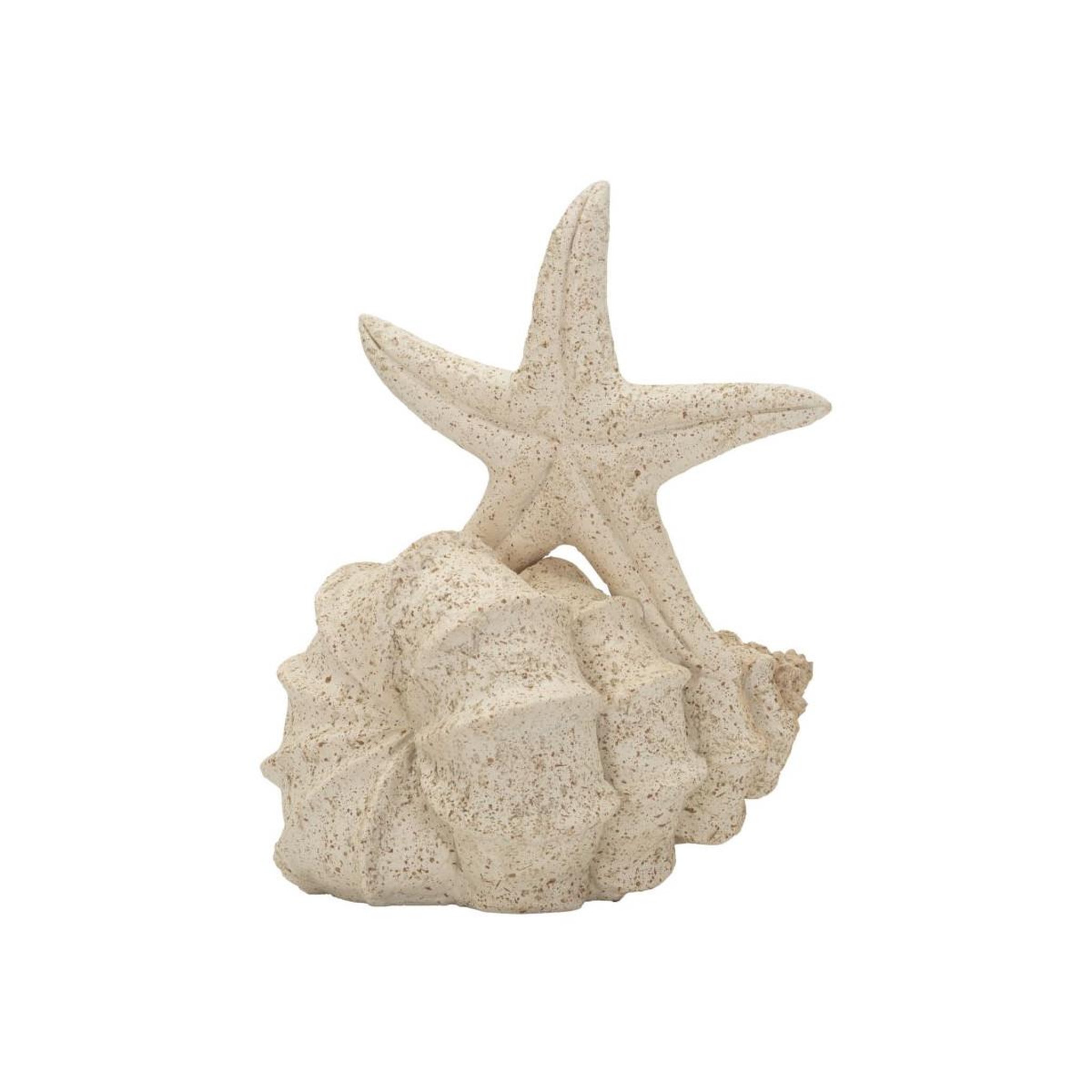 Voir la diapositive 3 : Paris Prix Étoile de mer sur coquillage en résine  sand  30cm beige