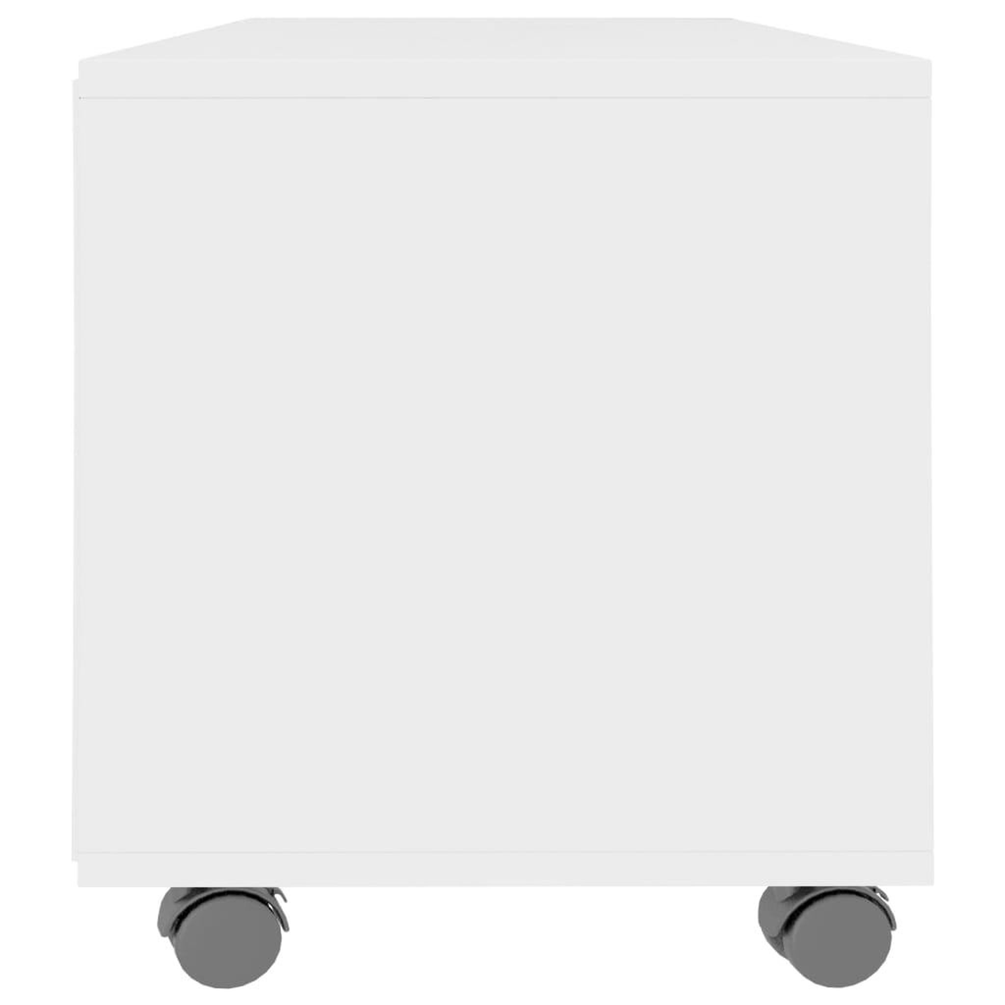 Voir la diapositive 5 : VIDAXL Meuble TV avec roulettes Blanc 90x35x35 cm Bois d'ingenierie