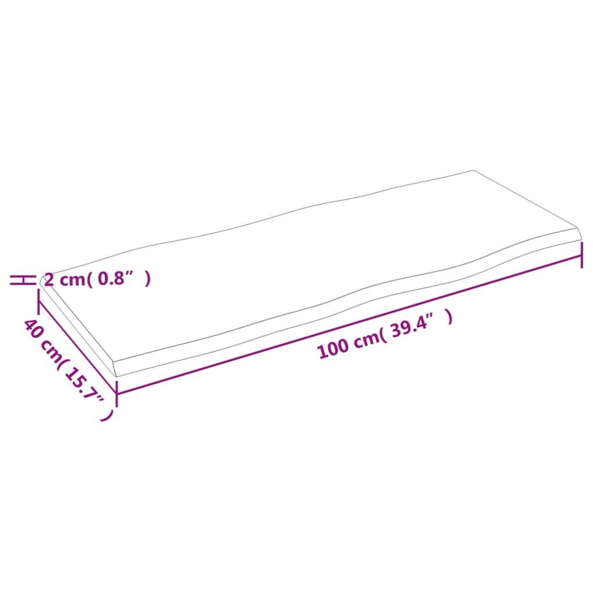 Voir la diapositive 6 : VIDAXL Dessus de table bois chene massif traite bordure assortie