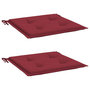 Voir la diapositive 3 : VIDAXL Coussins de chaise de jardin lot de 2 rouge bordeaux 50x50x3 cm