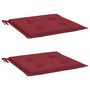 Voir la diapositive 3 : VIDAXL Coussins de chaise de jardin lot de 2 rouge bordeaux 50x50x3 cm