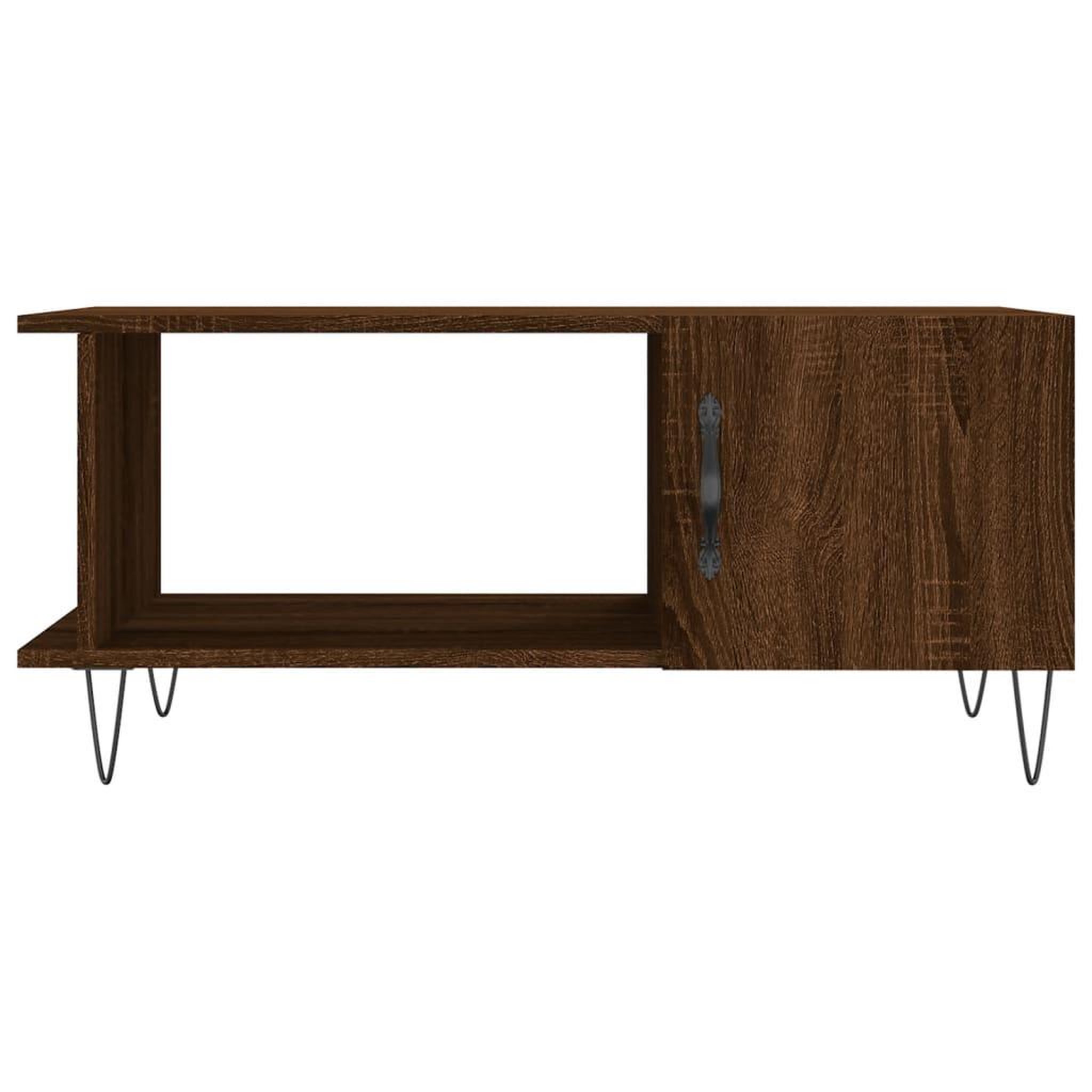 Voir la diapositive 5 : VIDAXL Table basse chene marron 90x50x40 cm bois d'ingenierie