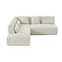 Voir la diapositive 6 : LISA DESIGN Onyx - canapé modulable d'angle gauche - 5 places - en tissu mailles 3d