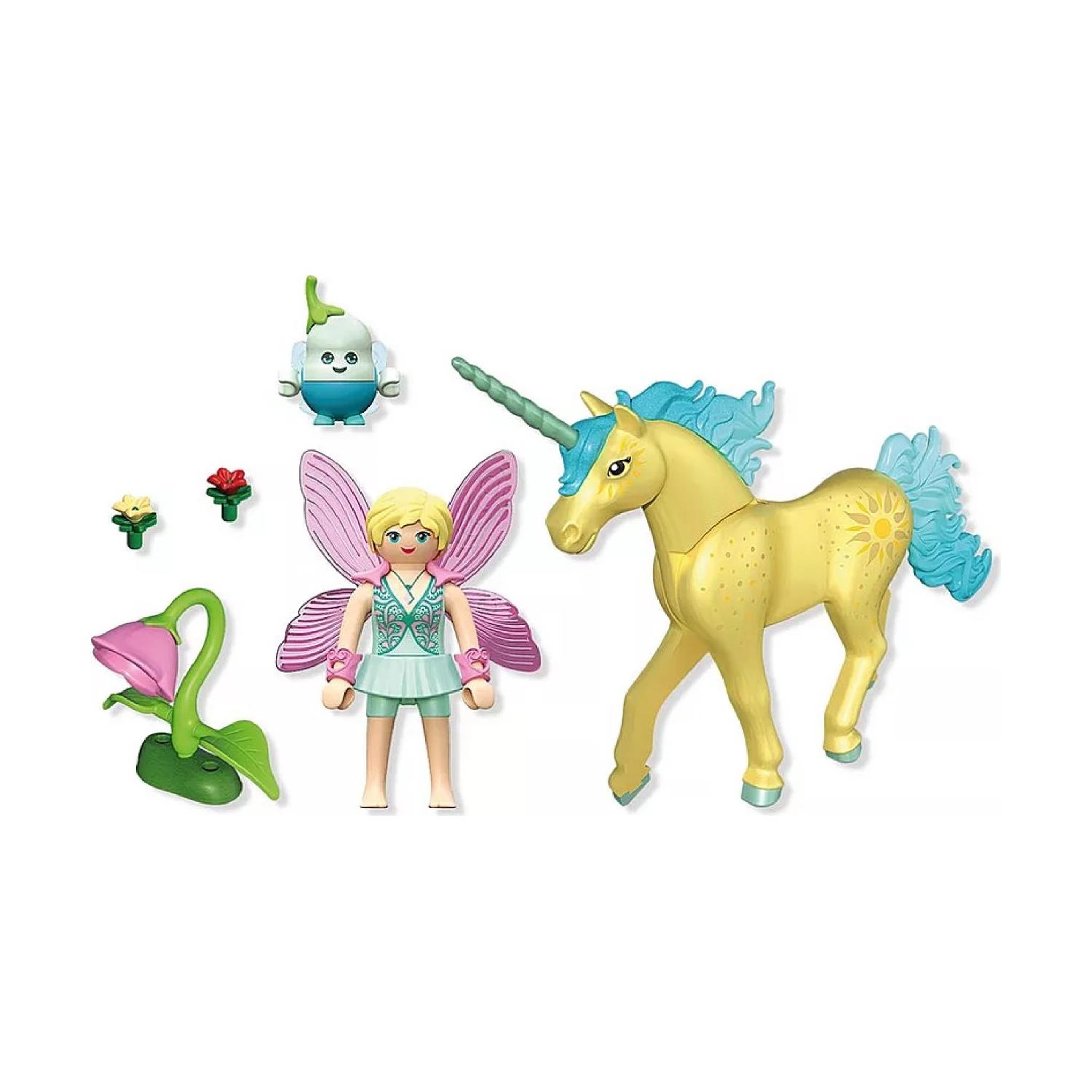 Voir la diapositive 3 : PLAYMOBIL Magic Unicorns Licorne Fleur de soleil avec fée