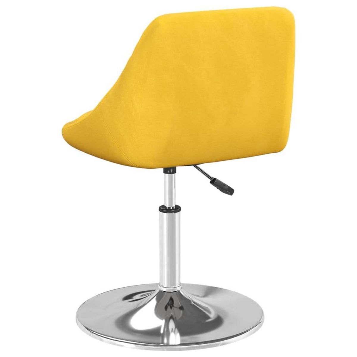 VIDAXL Chaises pivotantes a manger lot de 4 jaune moutarde velours