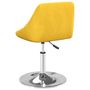 Voir la diapositive 5 : VIDAXL Chaises pivotantes a manger lot de 4 jaune moutarde velours