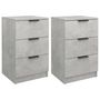Voir la diapositive 2 : VIDAXL Tables de chevet 2 pcs Gris beton 40x36x65 cm