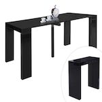 Habitat et Jardin Table repas extensible  Dina  - 200/40 x 94 x 75 cm -  Noir laqué