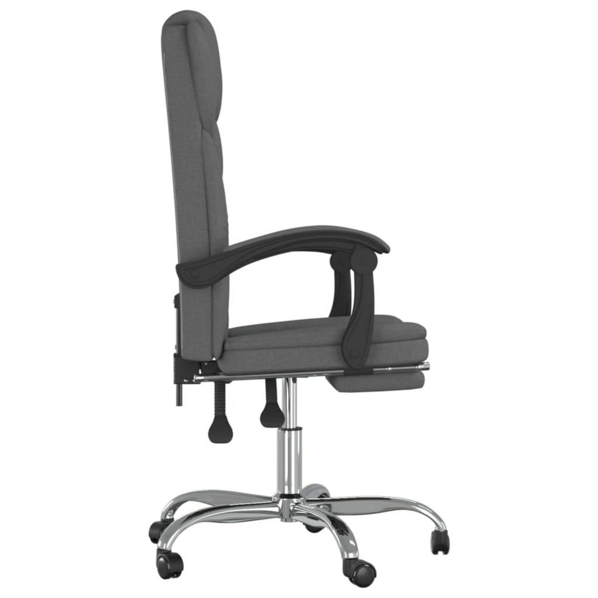 VIDAXL Fauteuil inclinable de bureau Gris fonce Tissu