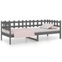 Voir la diapositive 2 : VIDAXL Lit de jour sans matelas gris 80x200 cm bois de pin massif