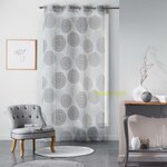 Paris Prix Rideau Voilage  Romana  140x240cm Blanc & Noir