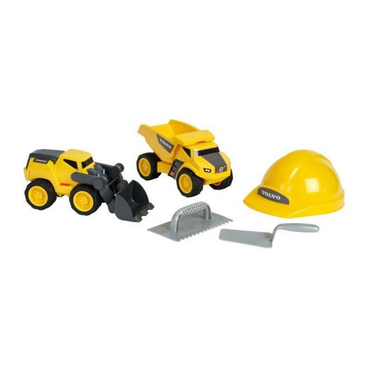 Klein Jouet de chantier - KLEIN - Set de chantier Volvo Power avec casque, 5 pieces - Plastique de grande qualité, tres résistant.