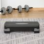 Voir la diapositive 2 : HOMCOM Stepper Fitness Aerobic hauteur reglable surface antiderapante dim. 68L x 29l x 10-15H cm plastique gris noir