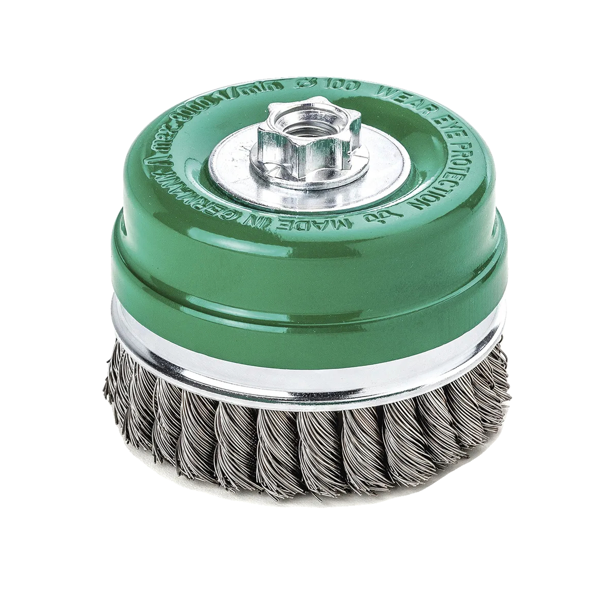 BRUDER MANNESMANN Brosse cupule lessmann twisted wire cup brush en acier inoxydable