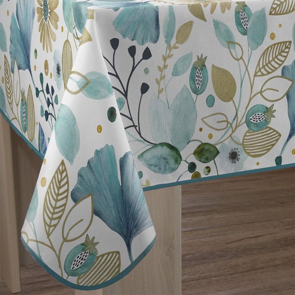 Kaliss Nappe rectangulaire antitache 150x240 cm Ginkgo