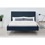CONCEPT USINE Cadre de lit en velours bleu & pieds laiton 160x200 cm RIVERSIDE