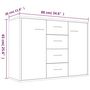 Voir la diapositive 6 : VIDAXL Buffet Chene fume 88x30x65 cm Bois d'ingenierie