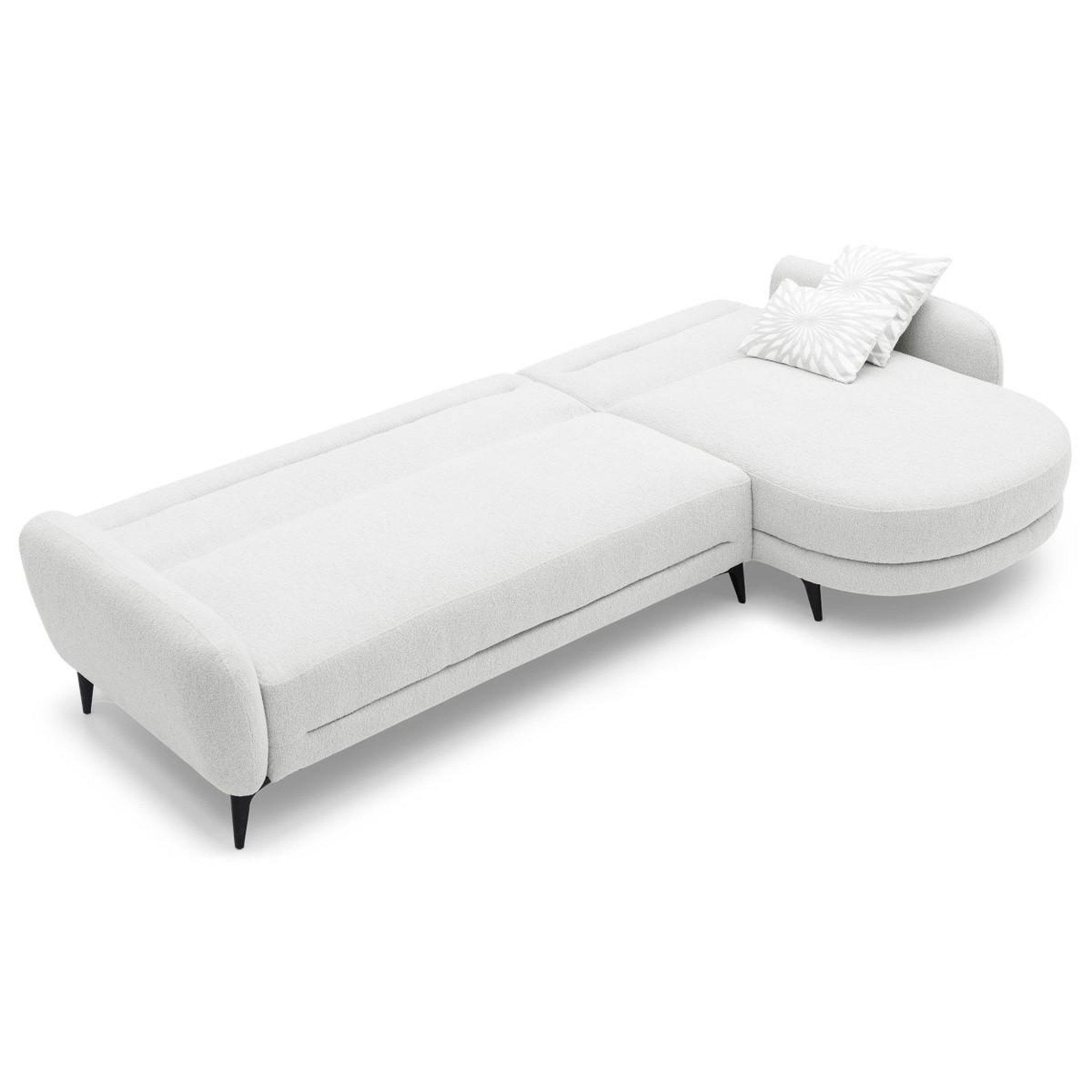 Voir la diapositive 5 : Paris Prix Canapé d'angle convertible  milan  283cm crème