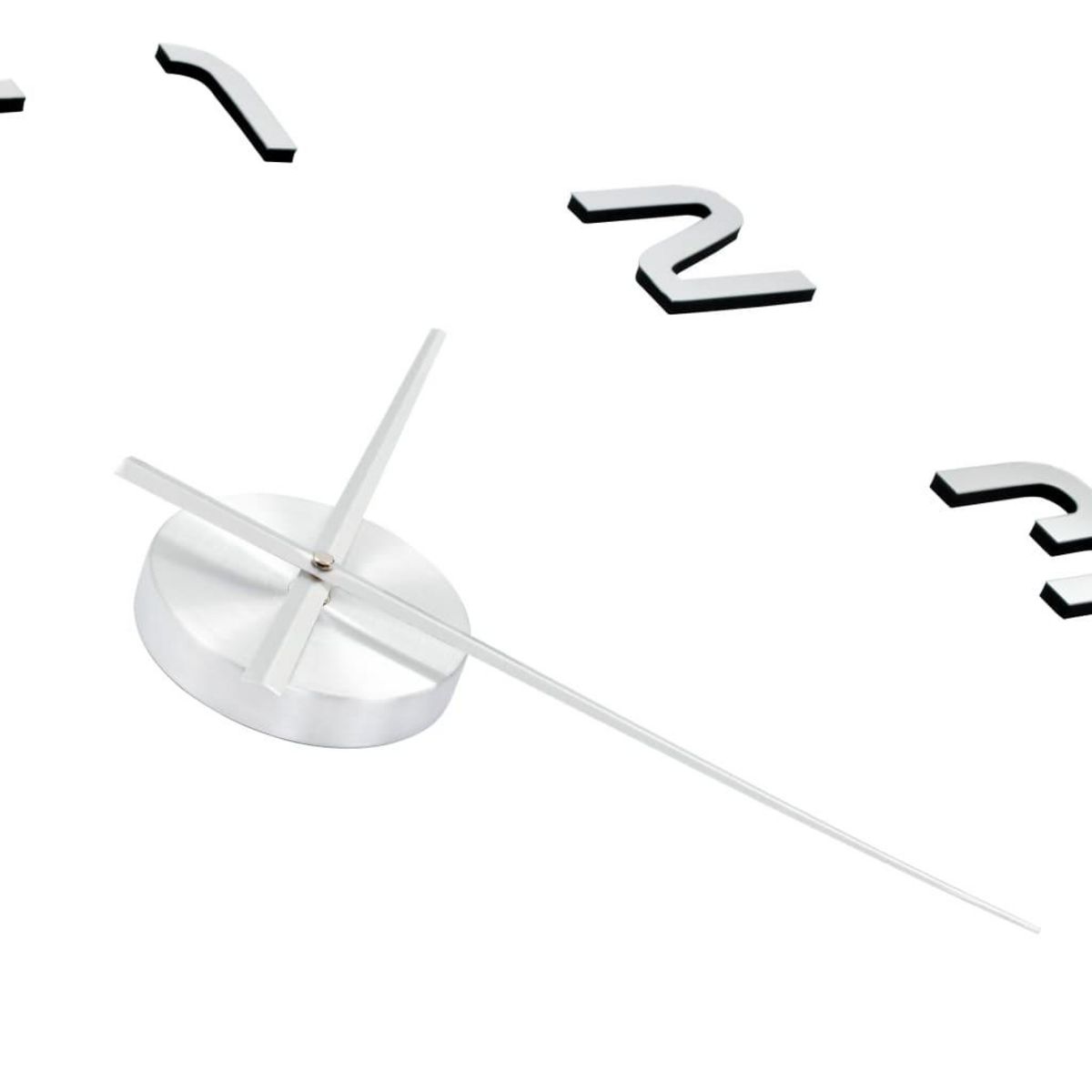 VIDAXL Horloge murale 3D Design moderne 100 cm XXL Argente