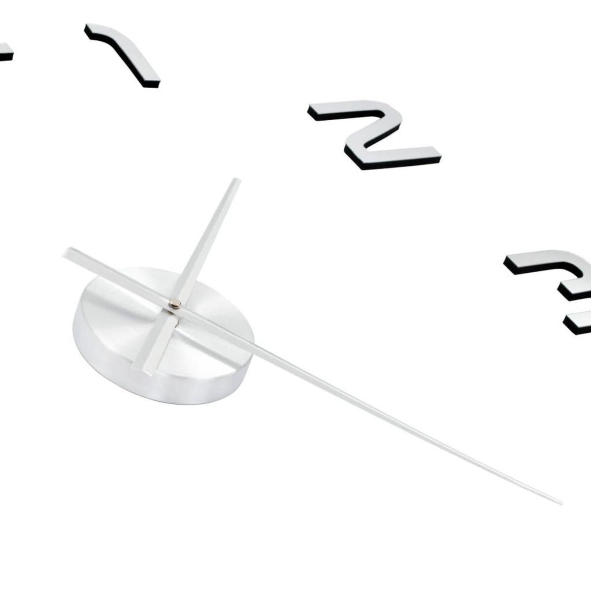 VIDAXL Horloge murale 3D Design moderne 100 cm XXL Argente