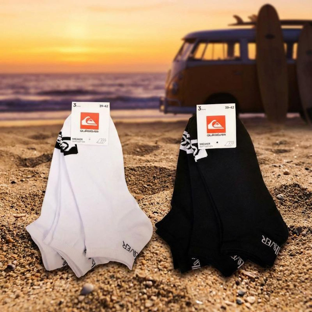 QUIKSILVER Quiksilver Pack de Chaussettes Enfant SNEAKER– Lot 6 Paires Sport