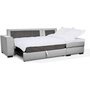 Voir la diapositive 3 : MARKET24 Canapé angle convertible réversible 4 places MONTREAL - Tissu gris clair - L 247 x P 158 x H 92 cm - Fabriqué en France - HEX