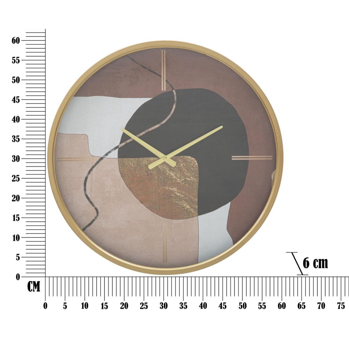 Paris Prix Horloge Murale en Verre  Art Red  60cm Multicolore