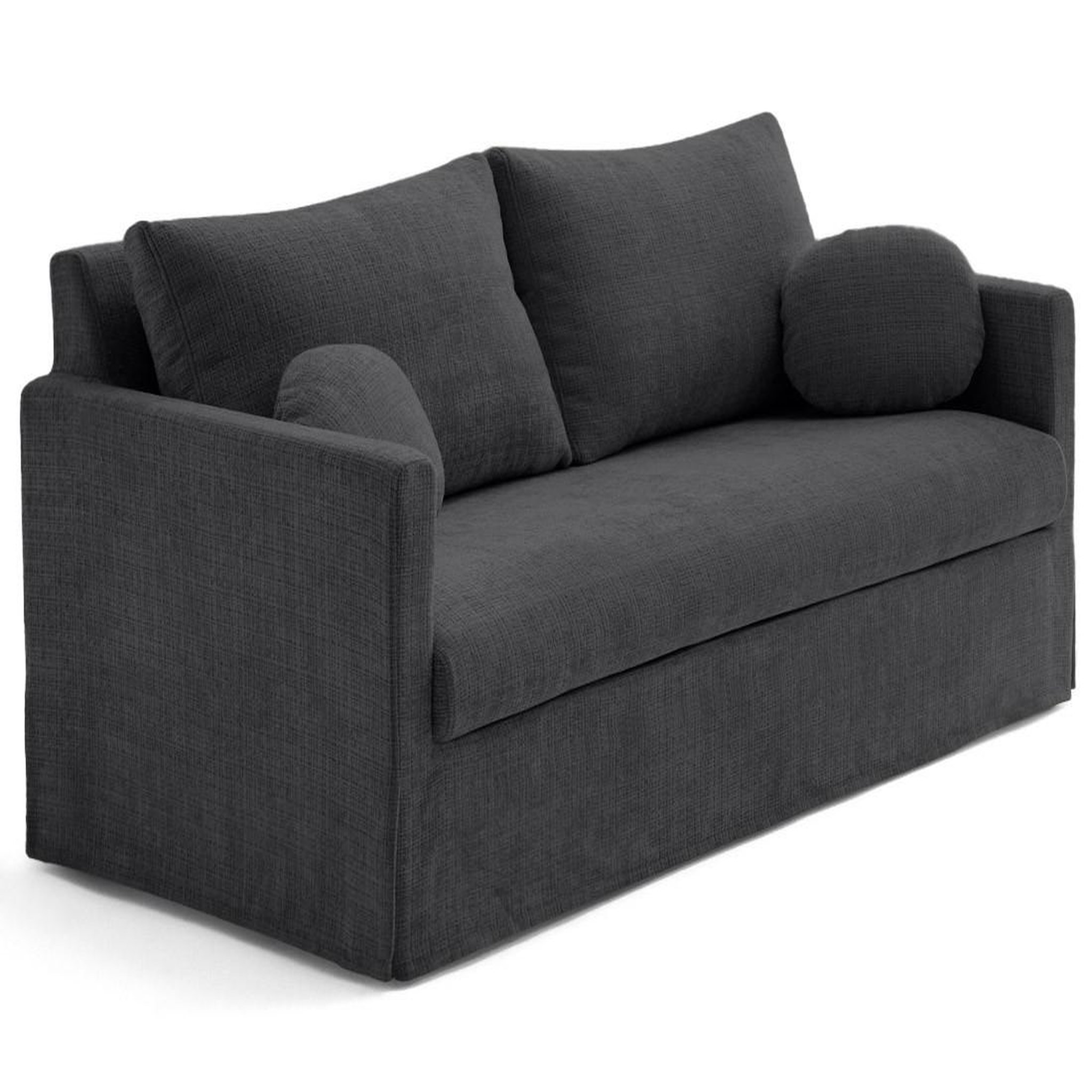 Voir la diapositive 5 : LISA DESIGN Serena - canapé droit déhoussable 3 places en velours texturé