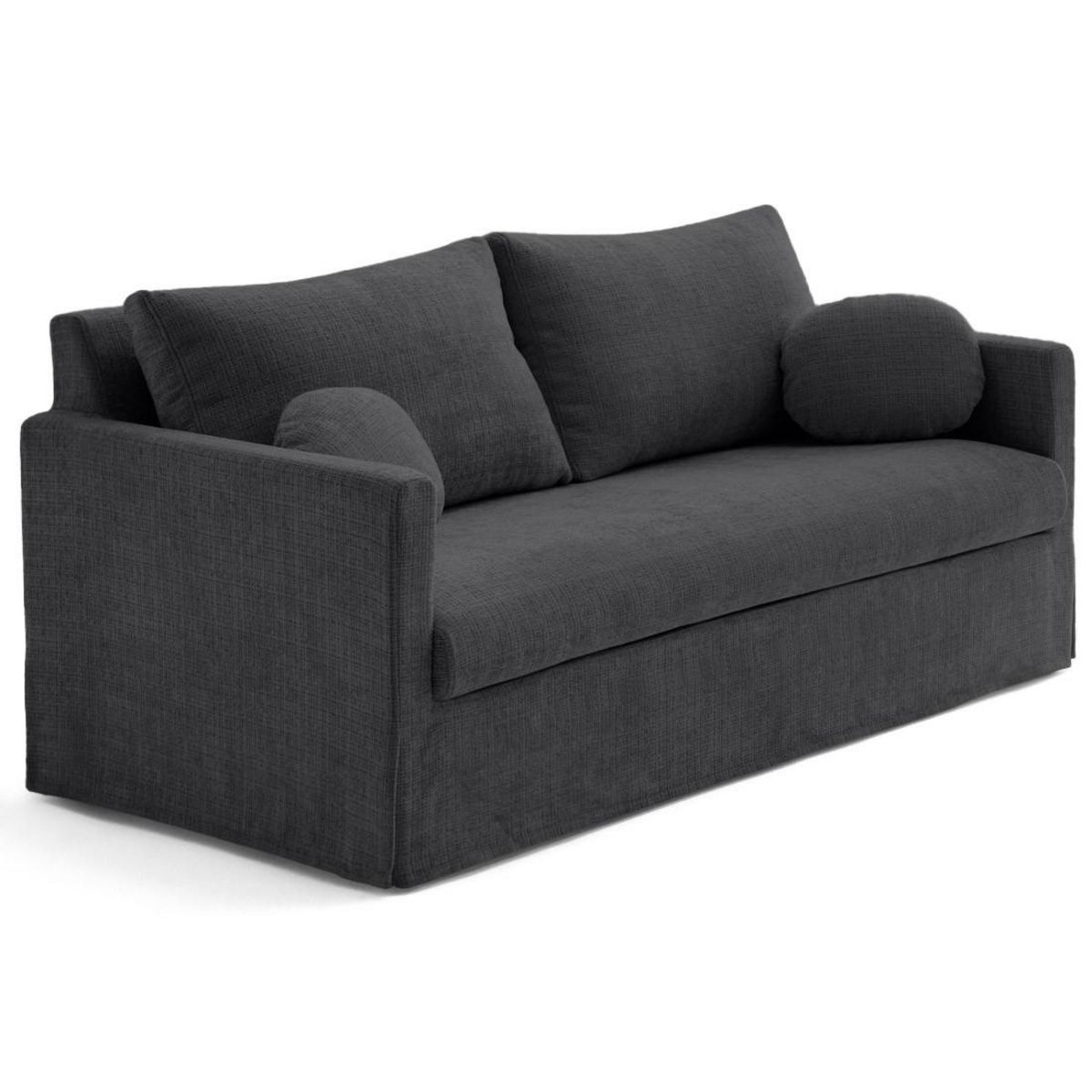 LISA DESIGN Serena - canapé droit déhoussable 3 places en velours texturé