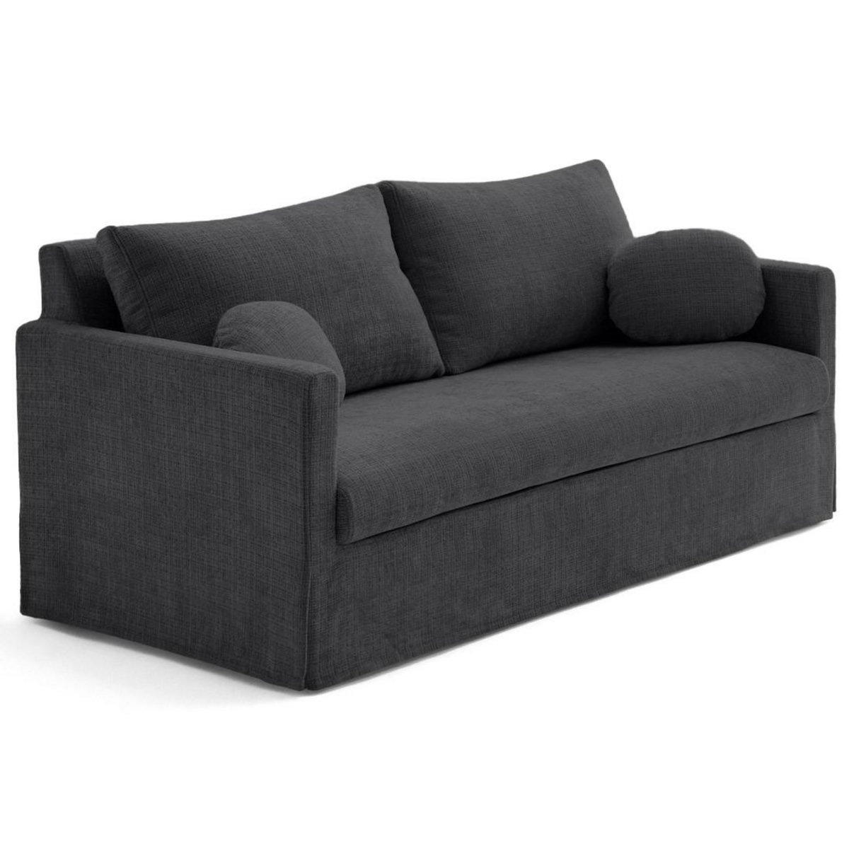 LISA DESIGN Serena - canapé droit déhoussable 3 places en velours texturé