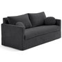 Voir la diapositive 5 : LISA DESIGN Serena - canapé droit déhoussable 3 places en velours texturé