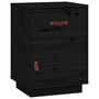 Voir la diapositive 5 : VIDAXL Tables de chevet 2 pcs Noir 40x34x55 cm Bois de pin massif