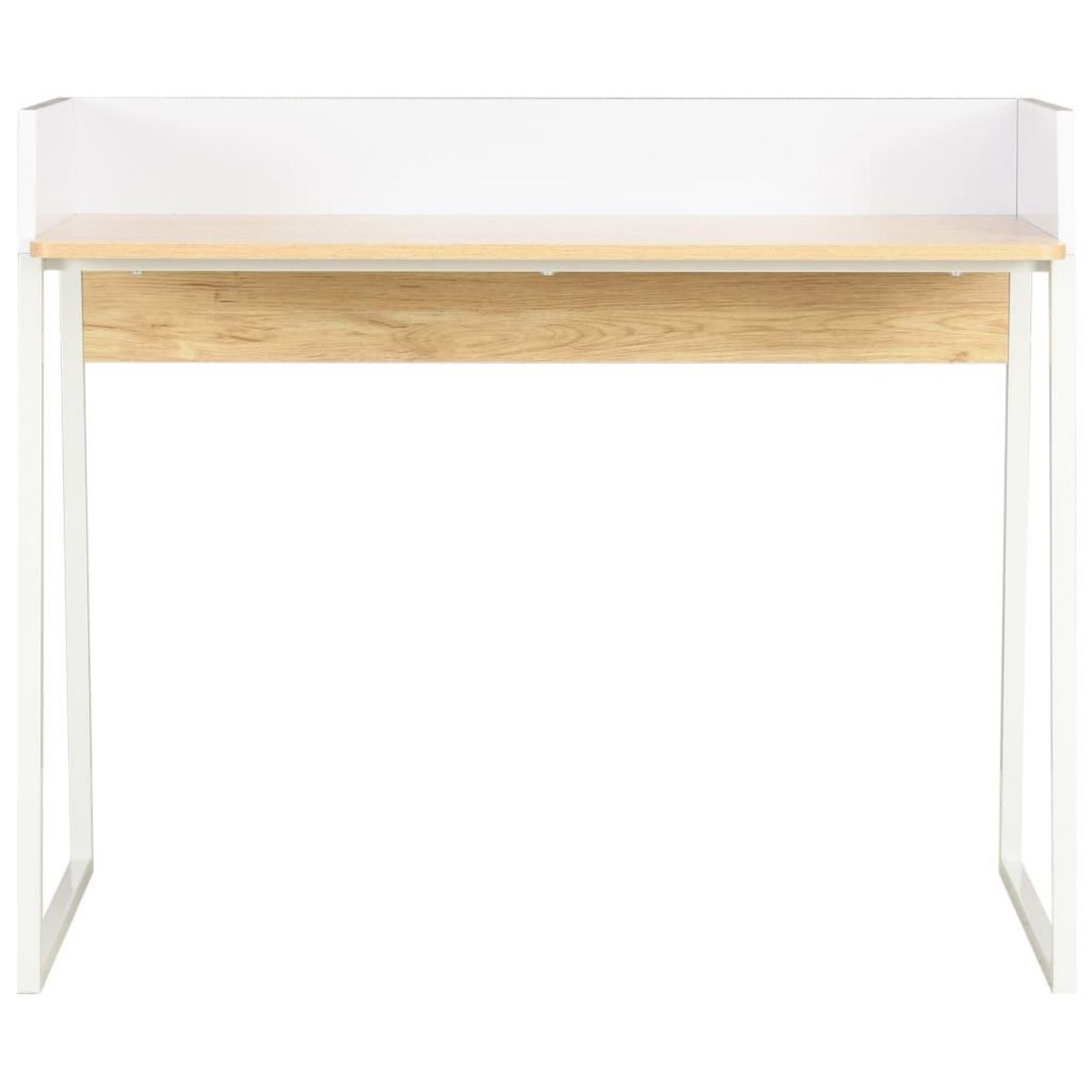 VIDAXL Bureau Blanc et chene 90x60x88 cm