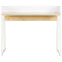 Voir la diapositive 2 : VIDAXL Bureau Blanc et chene 90x60x88 cm