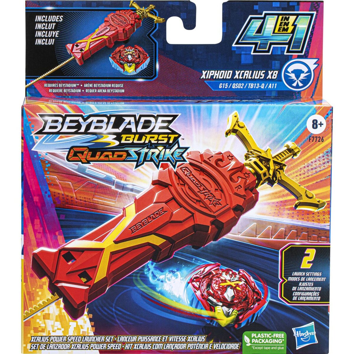 Lanceur puissance et vitesse Xcalius - Beyblade Burst QuadStrike