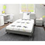 SOLEIL D'OCRE Parure de draps 180x290 cm PALMIER, 100% coton 57 fils/cm2, par Soleil d'ocre. Coloris disponibles : Blanc