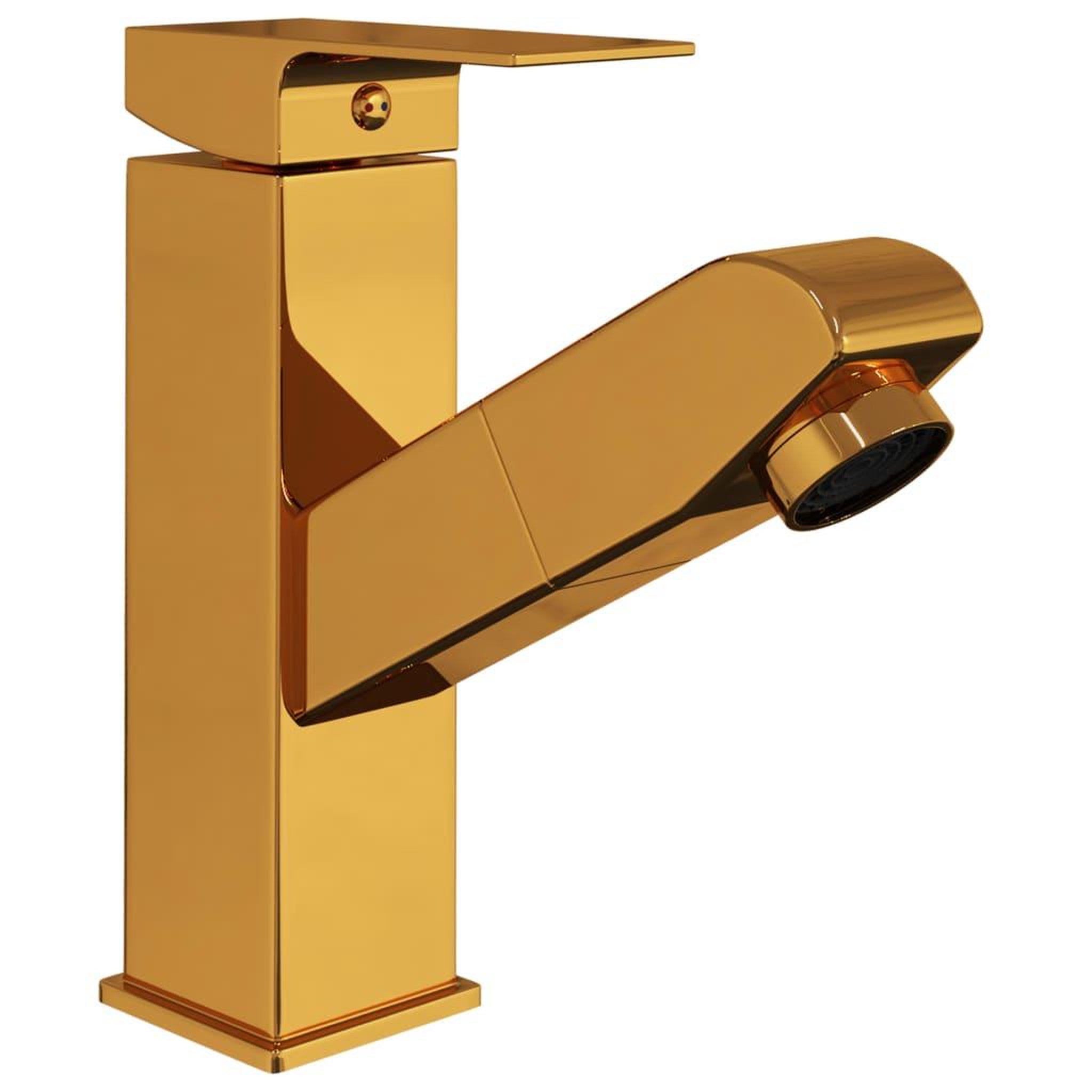 Voir la diapositive 3 : VIDAXL Robinet de lavabo retractable Finition doree 157x172 mm